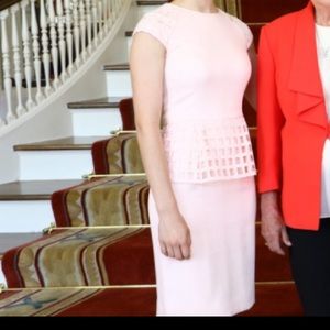 Antonio Melani soft pink peplum dress